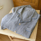 Men's Double-Gauze Cotton Pyjama Set. Double-gauze cotton.