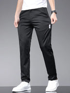Men's Lightweight Straight-Leg Casual Trousers. Straight leg.