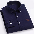 Men's Cotton Oxford Shirt in Plain, Stripe & Check. Oxford cotton fabric.
