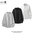 Men's Raglan Long-Sleeve Henley Top. Raglan sleeves.