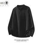 Men's Raglan Long-Sleeve Henley Top. Raglan sleeves.