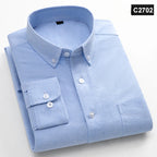 Men's Plain Cotton Oxford Shirt With Chest Pocket. 100% cotton Oxford fabric.