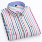 Men's Cotton Oxford Shirt in Plain, Stripe & Check. Oxford cotton fabric.