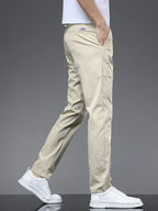 Men's Lightweight Straight-Leg Casual Trousers. Straight leg.