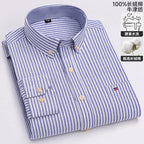 Men's Long-Sleeve Button-Down Oxford Shirt. 100% cotton Oxford fabric.