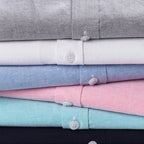 Men's Cotton Oxford Shirt in Plain, Stripe & Check. Oxford cotton fabric.