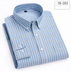 Men's Cotton Stripe & Check Collar Shirt. 100% cotton.