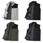 Men's Stand-Collar Zip-Front Golf Gilet. Stand collar.