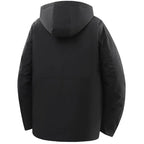 Men's Soft-Lined Hooded Winter Jacket. Hooded design.