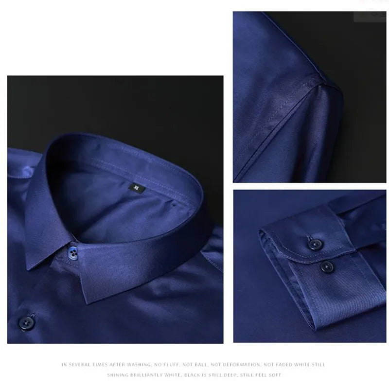 Men's Smooth Cotton-Blend Poplin Shirt. Cotton, rayon and polyester blend poplin.