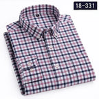 Men's Cotton Stripe & Check Collar Shirt. 100% cotton.