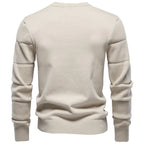 Men's Ribbed Panel Crew-Neck Jumper. Textured ribbed knit panels.