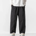 Men's Relaxed Wide-Leg Drawstring Trousers. Wide-leg shape.