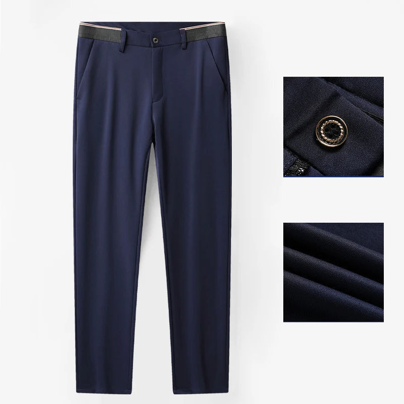 Men's Lightweight Stretch Golf Trousers. Polyester and elastane blend.