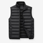 Men's Lightweight Narrow-Quilted Gilet. Narrow horizontal quilting.