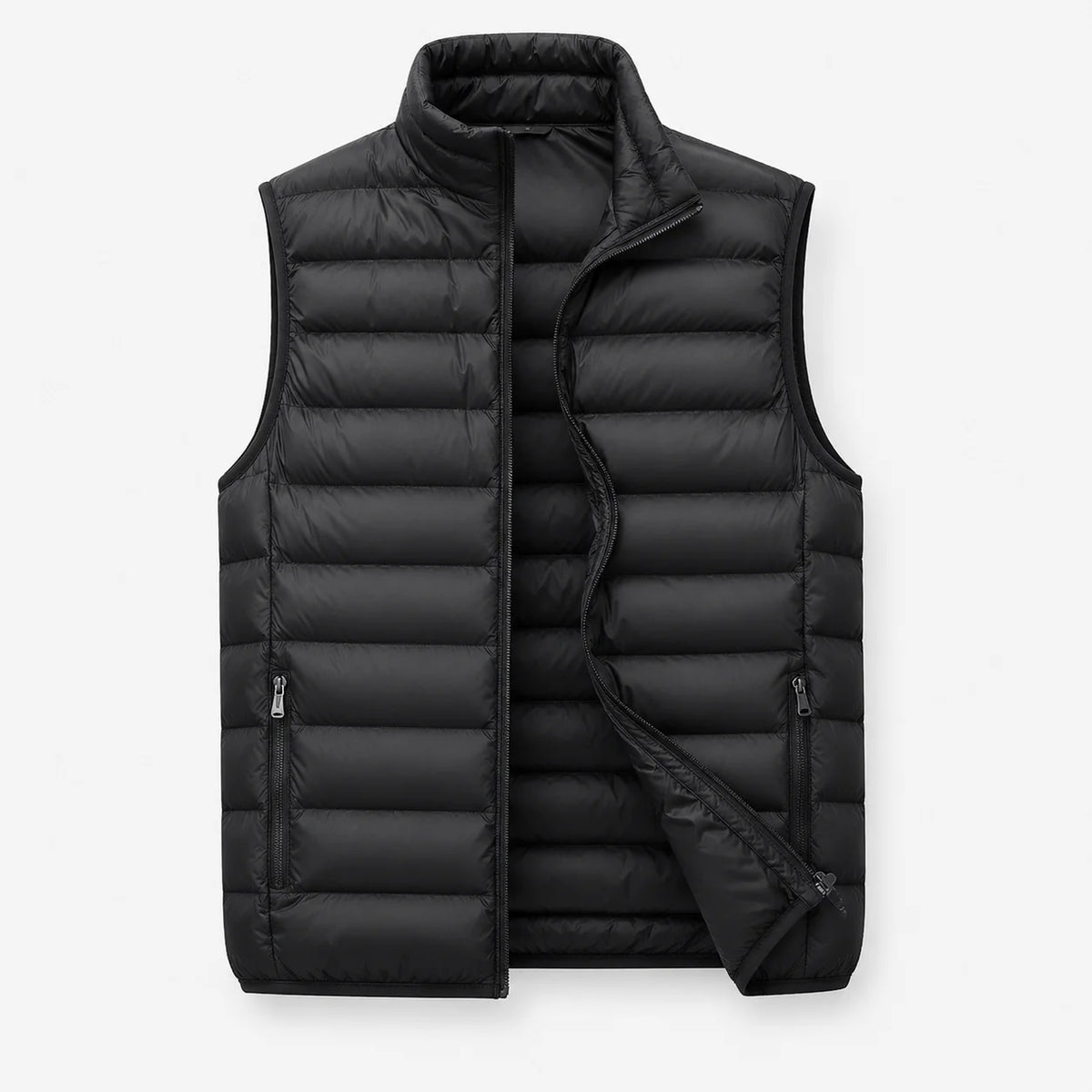 Men's Lightweight Narrow-Quilted Gilet. Narrow horizontal quilting.