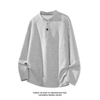 Men's Raglan Long-Sleeve Henley Top. Raglan sleeves.