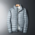 Men's Lightweight Stand-Collar Puffer Jacket. Lightweight quilted construction.