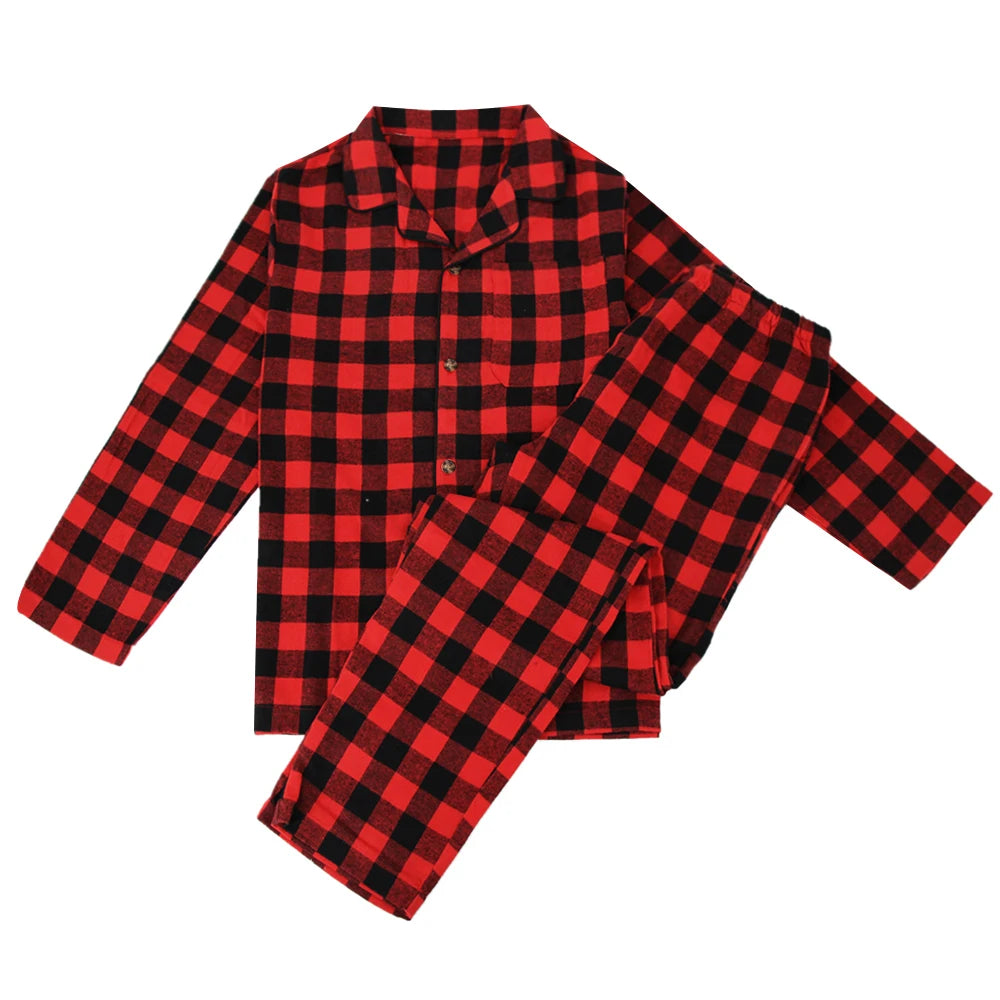 Men's Cotton-Blend Flannel Check Pyjamas. Cotton-polyester flannel.