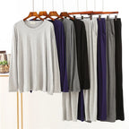 Men's Modal-Blend Crew-Neck Lounge Set. Modal-elastane blend.