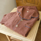 Men's Double-Gauze Cotton Pyjama Set. Double-gauze cotton.
