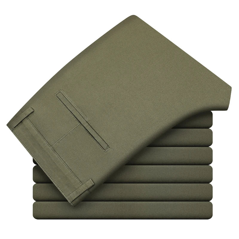 Men's Cotton-Rich Straight Stretch Chinos. 97% cotton and 3% elastane.