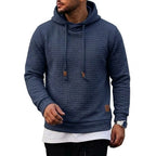 Men's Textured Waffle Pullover Hoodie. Textured waffle finish.