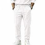 Men's Textured Tapered Drawstring Trousers. Textured finish.