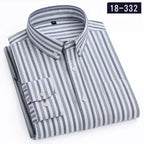 Men's Cotton Stripe & Check Collar Shirt. 100% cotton.