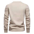 Men's Textured Stripe Crew-Neck Jumper. 95% cotton, 5% elastane.
