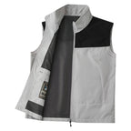 Men's Stand-Collar Zip-Front Golf Gilet. Stand collar.