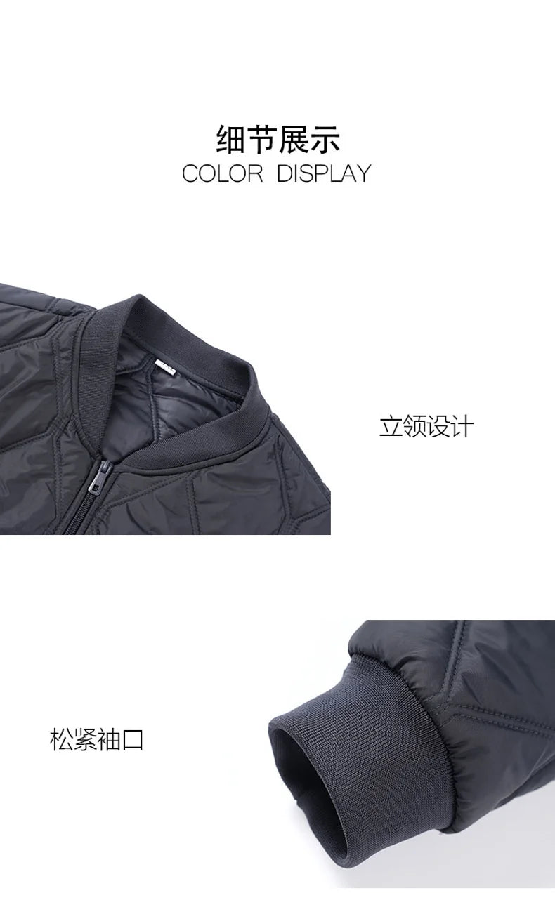 Men's Diamond-Quilted Short Zip Jacket. Diamond quilting.