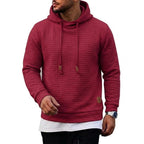 Men's Textured Waffle Pullover Hoodie. Textured waffle finish.