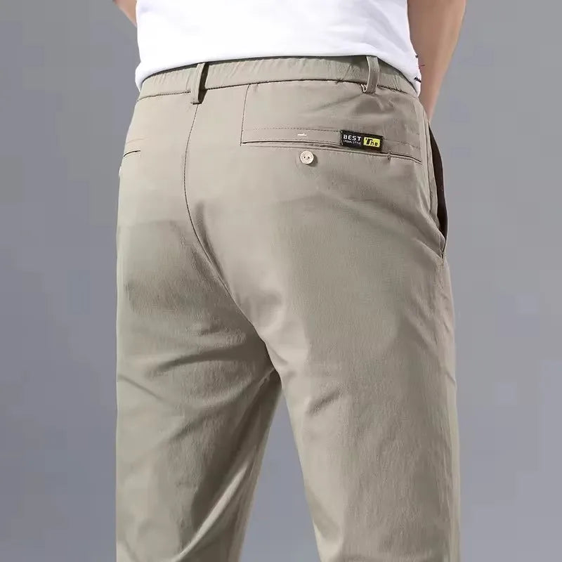 Men's Lightweight Slim-Fit Chinos. Cotton blend with elastane.