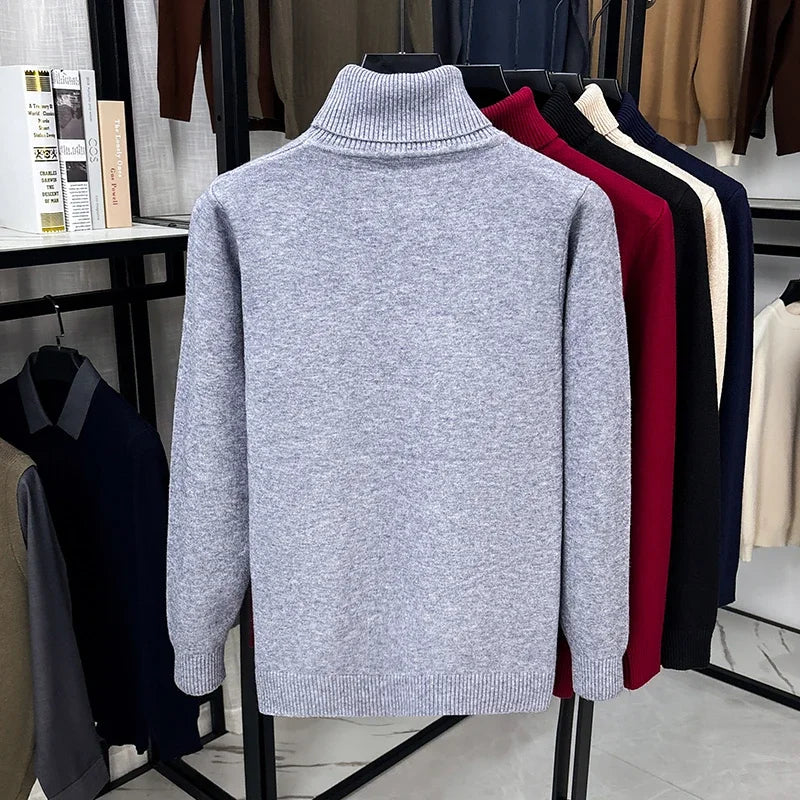 Men's Classic Roll-Neck Jumper. Roll-neck collar.