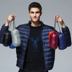 Men's Lightweight Stand-Collar Puffer Jacket. Lightweight quilted construction.