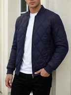 Men's Lightweight Diamond-Quilted Bomber. Diamond quilting.