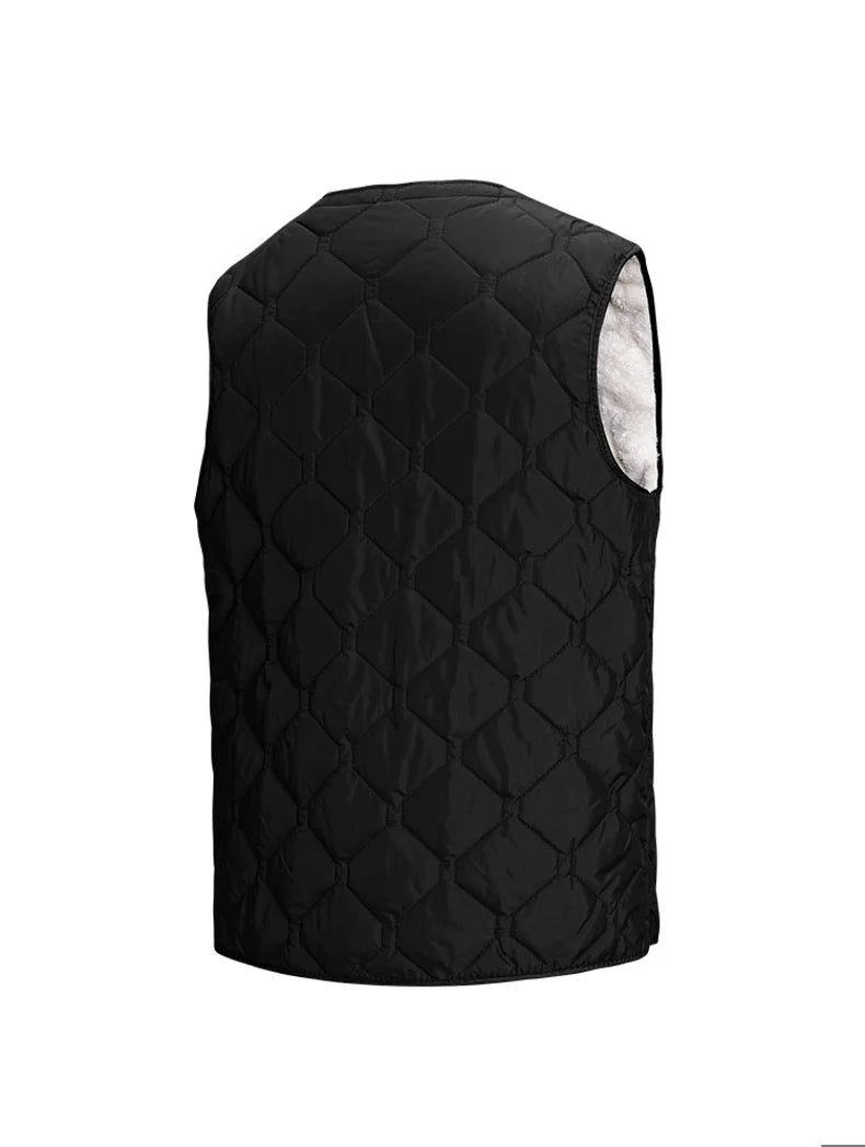 Men's Diamond-Quilted Button-Front Gilet. Diamond quilting.