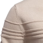 Men's Textured Stripe Crew-Neck Jumper. 95% cotton, 5% elastane.