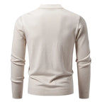 Men's Textured V-Neck Button Cardigan. V-neck and button-through front.