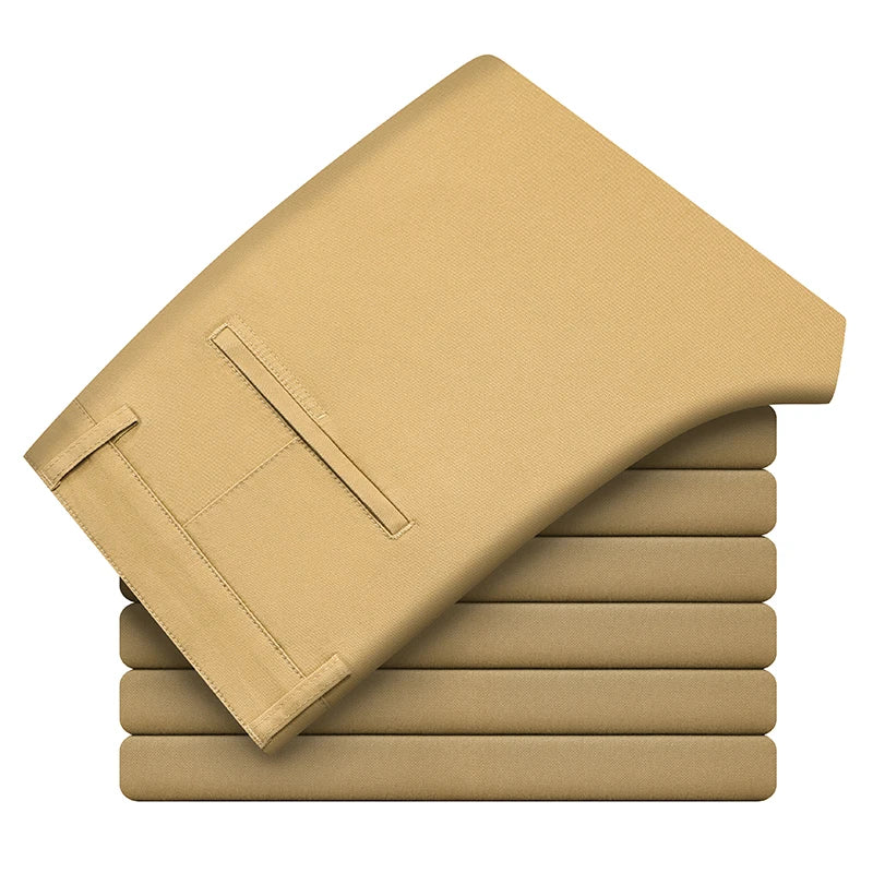 Men's Cotton-Rich Straight Stretch Chinos. 97% cotton and 3% elastane.