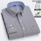 Men's Long-Sleeve Button-Down Oxford Shirt. 100% cotton Oxford fabric.