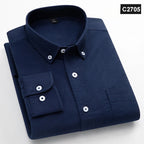 Men's Plain Cotton Oxford Shirt With Chest Pocket. 100% cotton Oxford fabric.