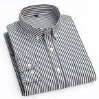 Men's Cotton Stripe & Check Collar Shirt. 100% cotton.