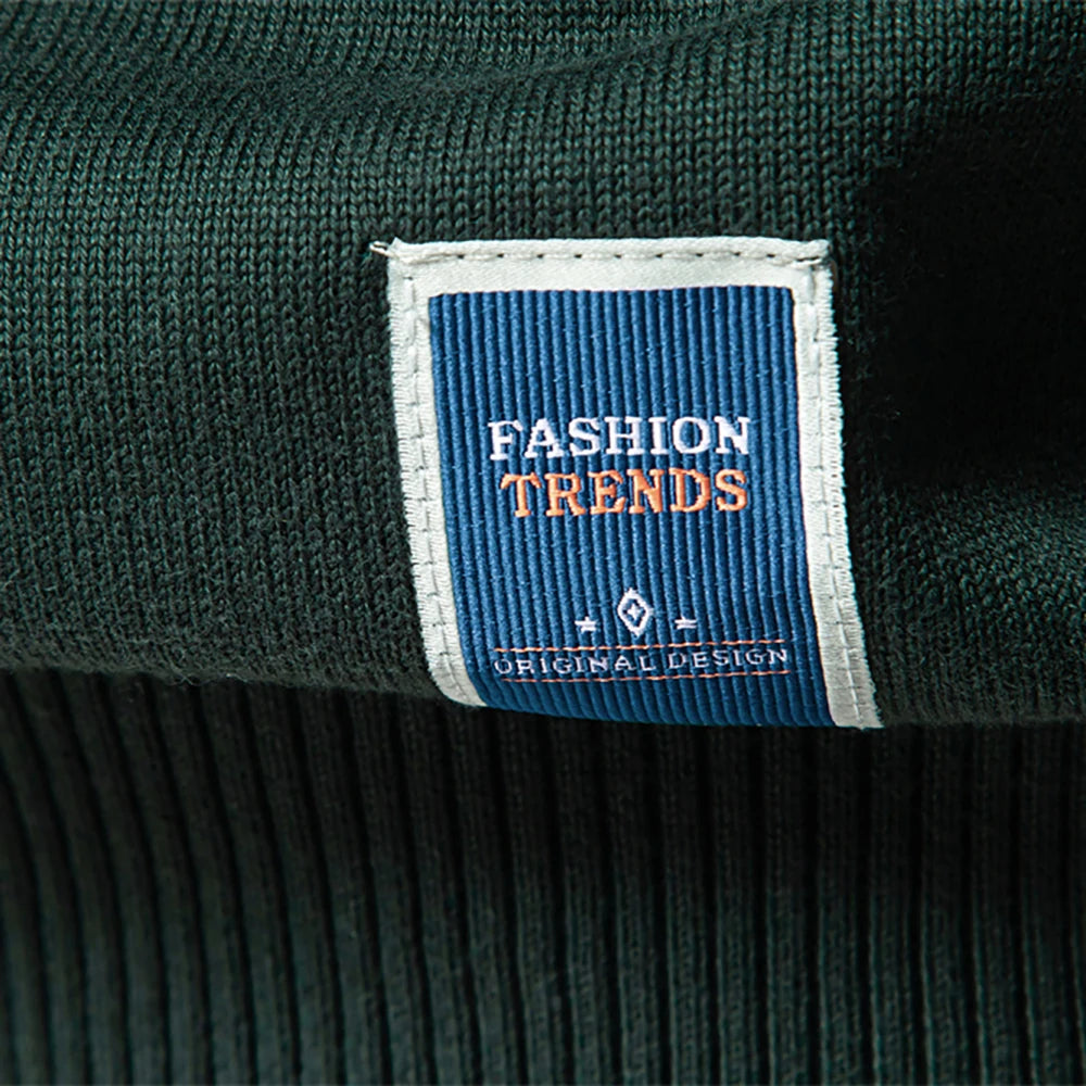 Men's Cotton-Blend Quarter-Zip Jumper. 95% cotton, 5% elastane.