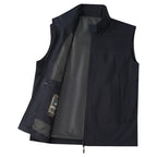 Men's Stand-Collar Zip-Front Golf Gilet. Stand collar.