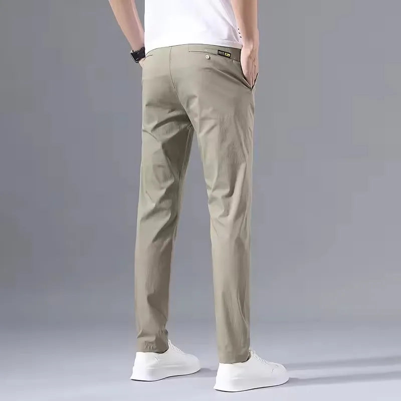 Men's Lightweight Slim-Fit Chinos. Cotton blend with elastane.