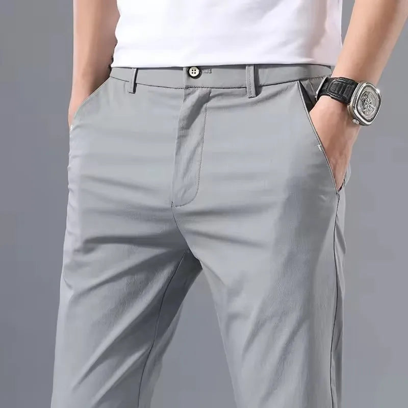 Men's Lightweight Slim-Fit Chinos. Cotton blend with elastane.