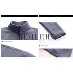 Men's Stand-Collar Zip Jacket With Chest Emblem. Stand collar.