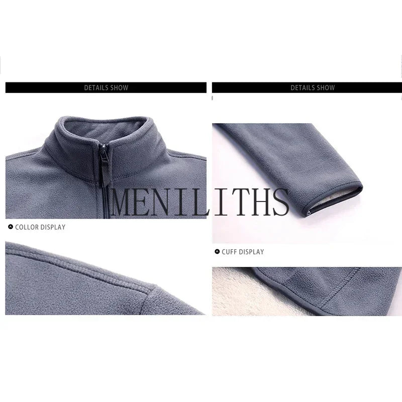 Men's Stand-Collar Zip Jacket With Chest Emblem. Stand collar.